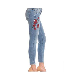 Mavi Jeans Women's Adriana Mid-Rise Super Skinny Ankle Stretch Embroidered 27